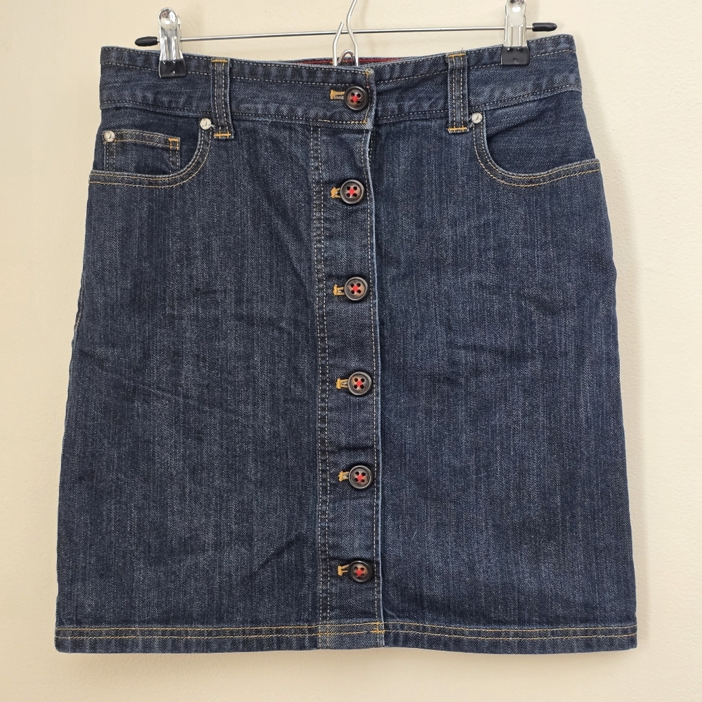 Nautica Women's 6 Denim Button-Front Skirt